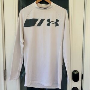 Under Amour Mens Coldgear Grid Mock Long Sleeve Size L